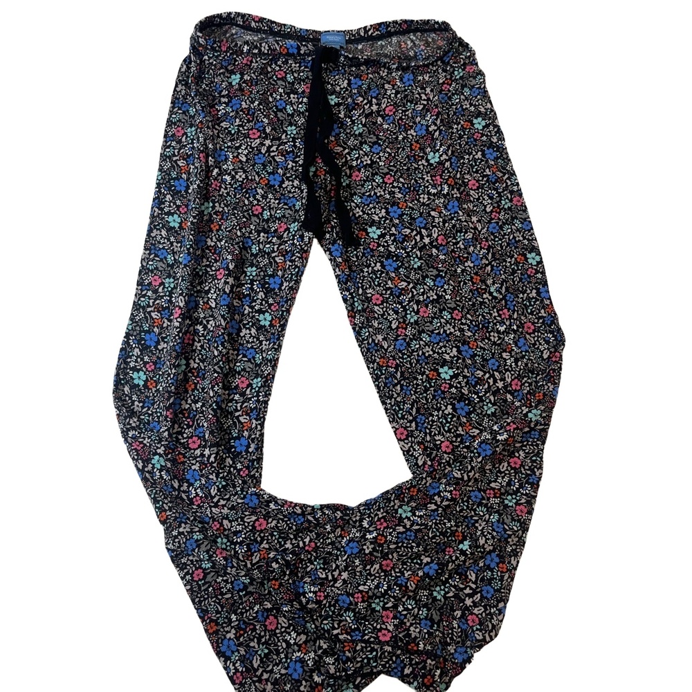 Simply Vera Vera Wang Floral Print Elastic Waist Drawstring Pajama‎ Pants Small